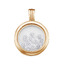 Круглый серебряный медальон с прозрачным стеклом и позолотой 5389899